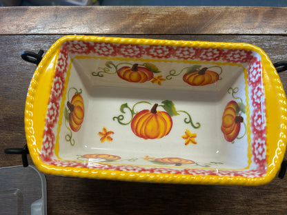 Orange & Yellow Temptations Pumpkin Baker Lid & Rack, 12 ounces