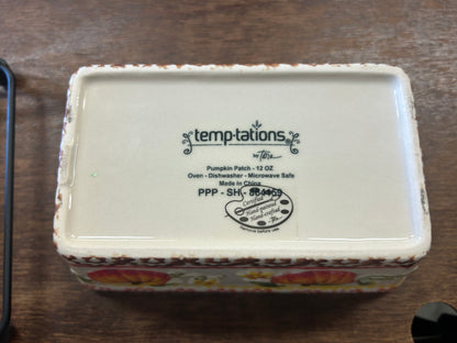 Orange & Yellow Temptations Pumpkin Baker Lid & Rack, 12 ounces