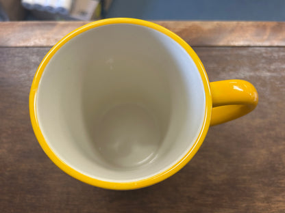 Orange & Yellow Temptations Pumpkin Mug w/ Cover, 16 ounces