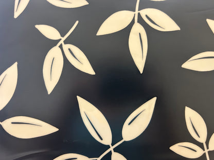 Black & White The Cellar Black Leaf Platter, 16 1/4"