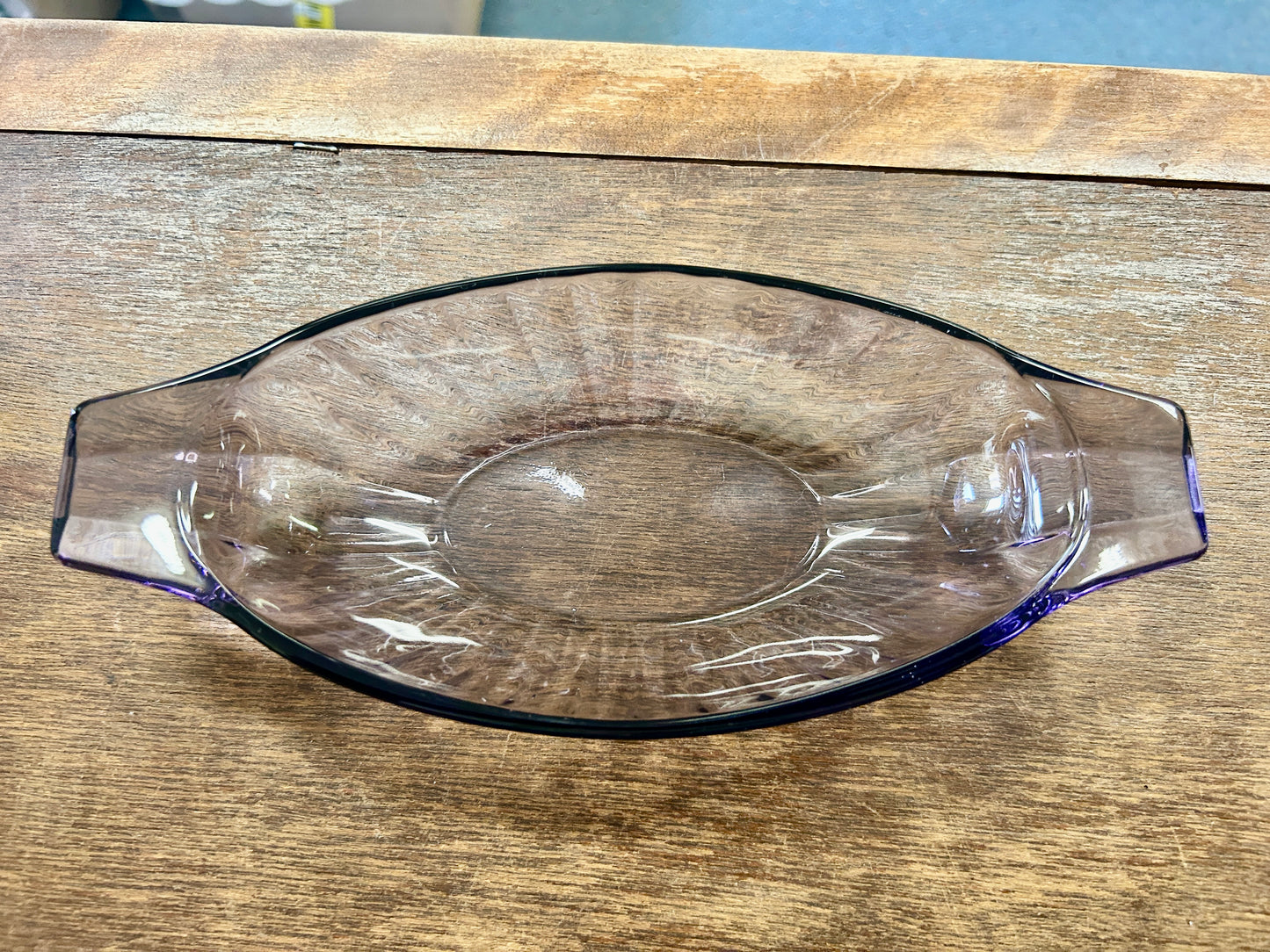 Purple Luminarc Amethyst Oval Bowl, 9 1/4"