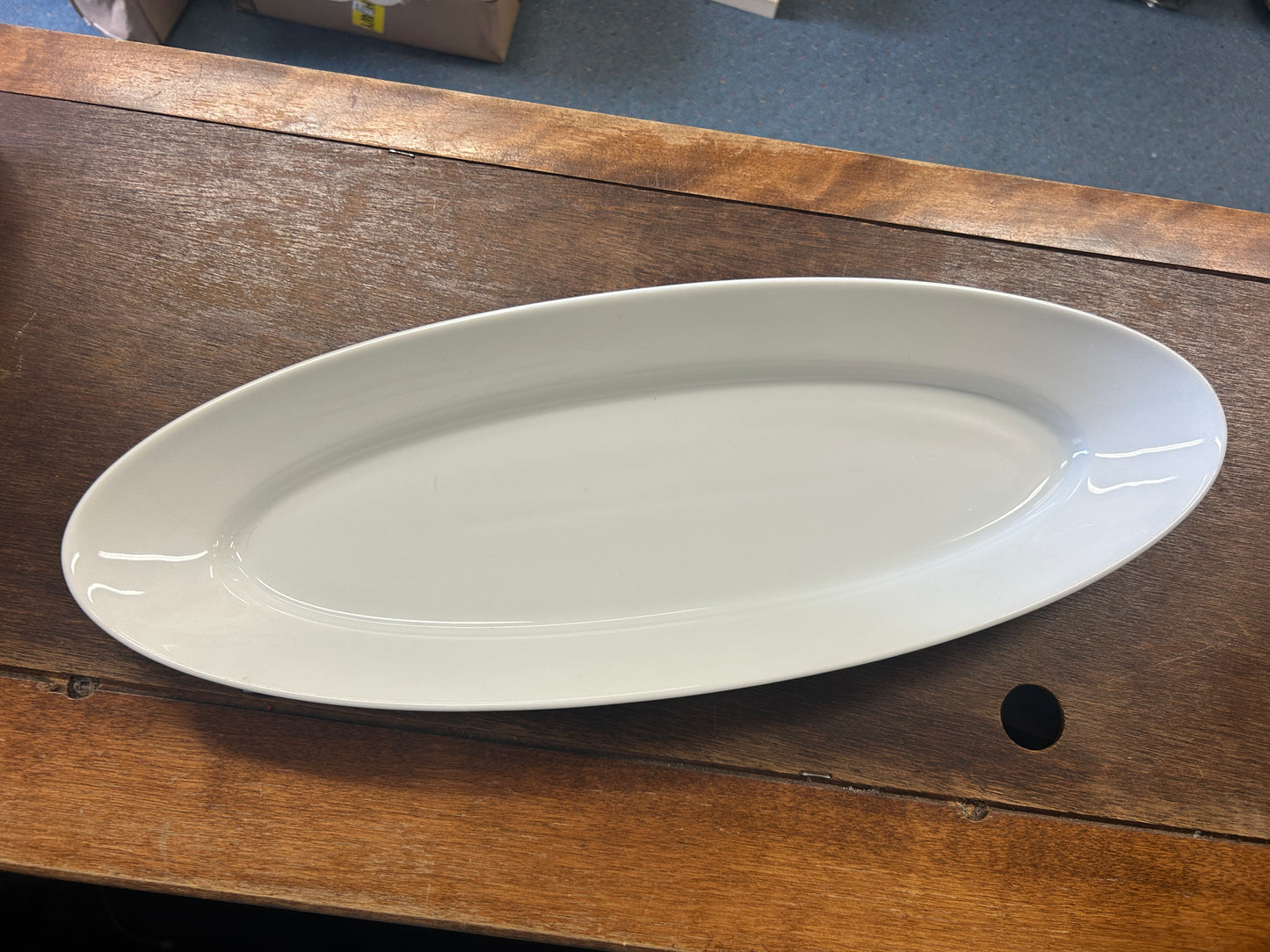 Pillivuyt White Porcelaine Platter France, 18"