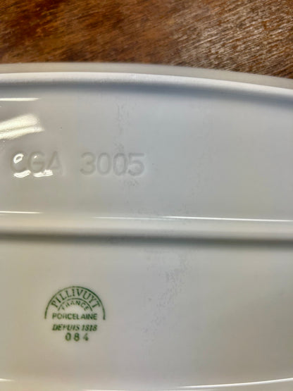Pillivuyt White Porcelaine Platter France, 18"