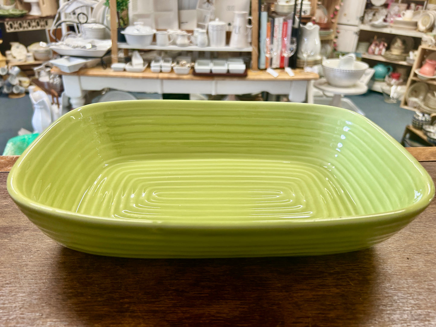 Chefmate Green Rectangle Baker, 12"