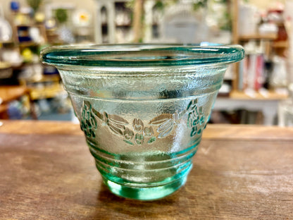 Green Le Mediterranea Handblown Glass Spain, 4 3/4"