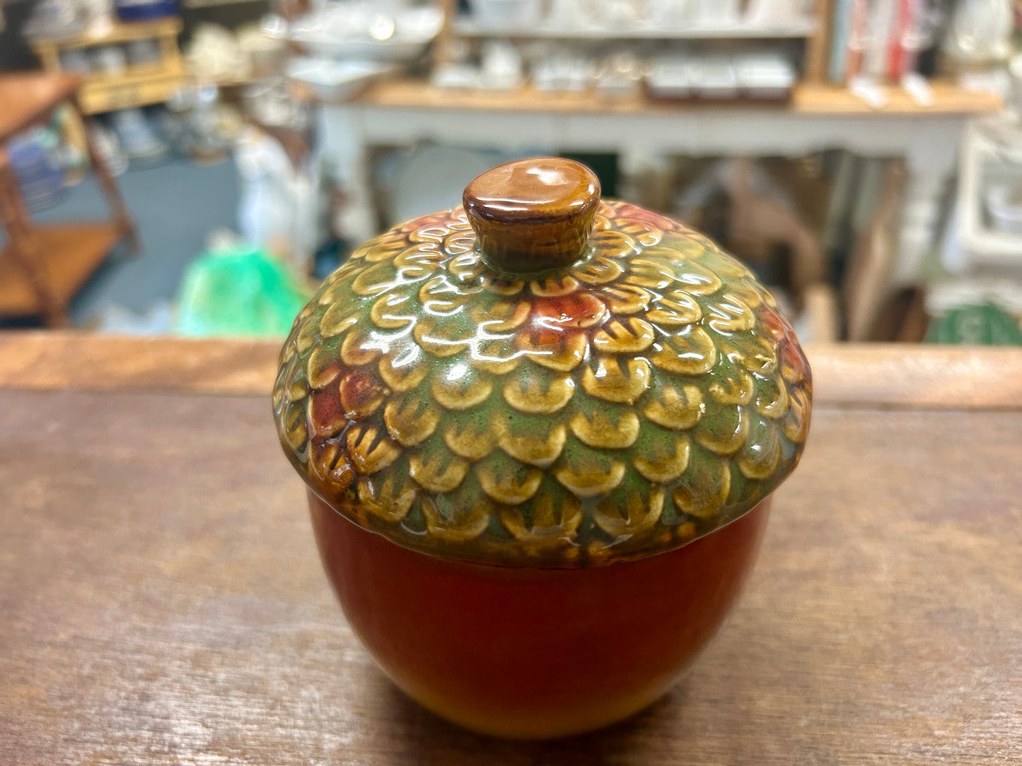Brown  Acorn Container, 4 1/2"
