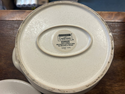 Cream Corningware Stoneware 1.5 QT Baker, 1.5 QT