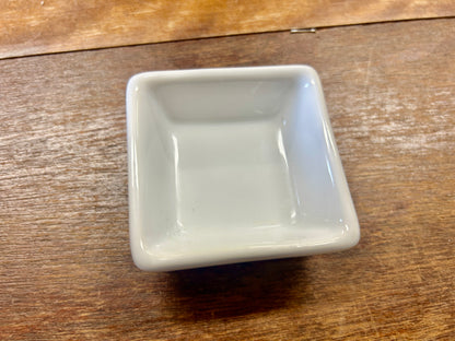 Pampered Chef White Square Bowl, 2 1/2"