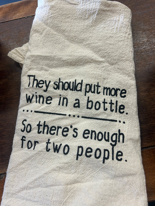 Beige  Wine Dish Towel