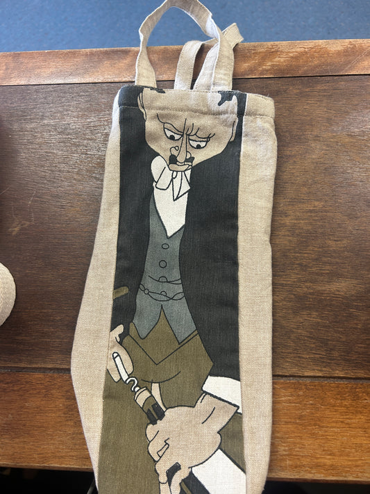 Beige Metropolitan Museum of Art Deboucher Wine Tote, 12 1/2"