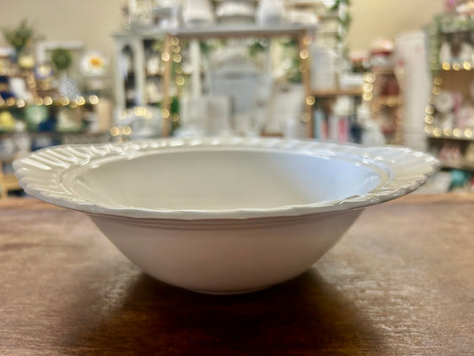 White Johnson Bros White Bowl Handles England, 10"