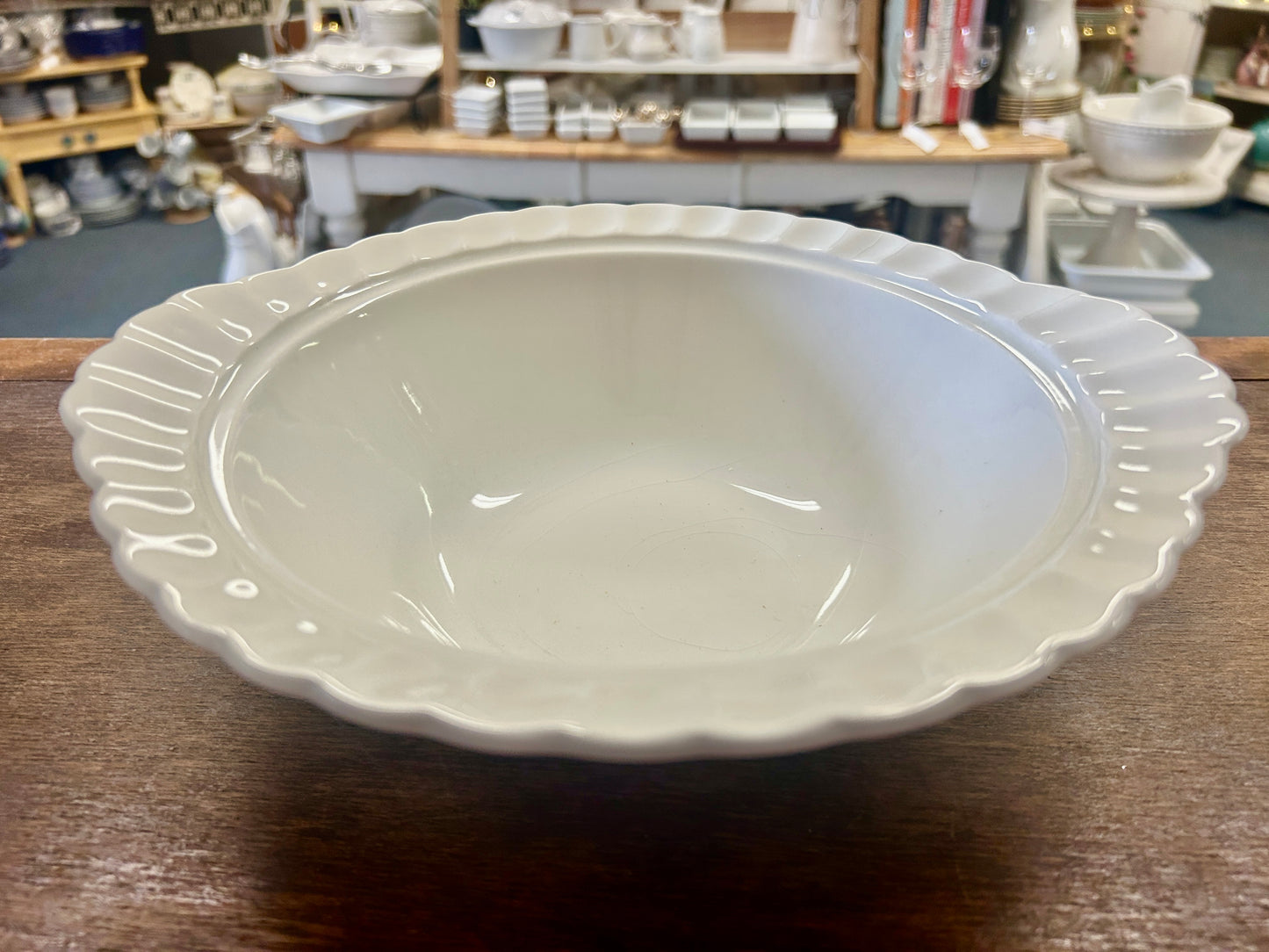 White Johnson Bros White Bowl Handles England, 10"