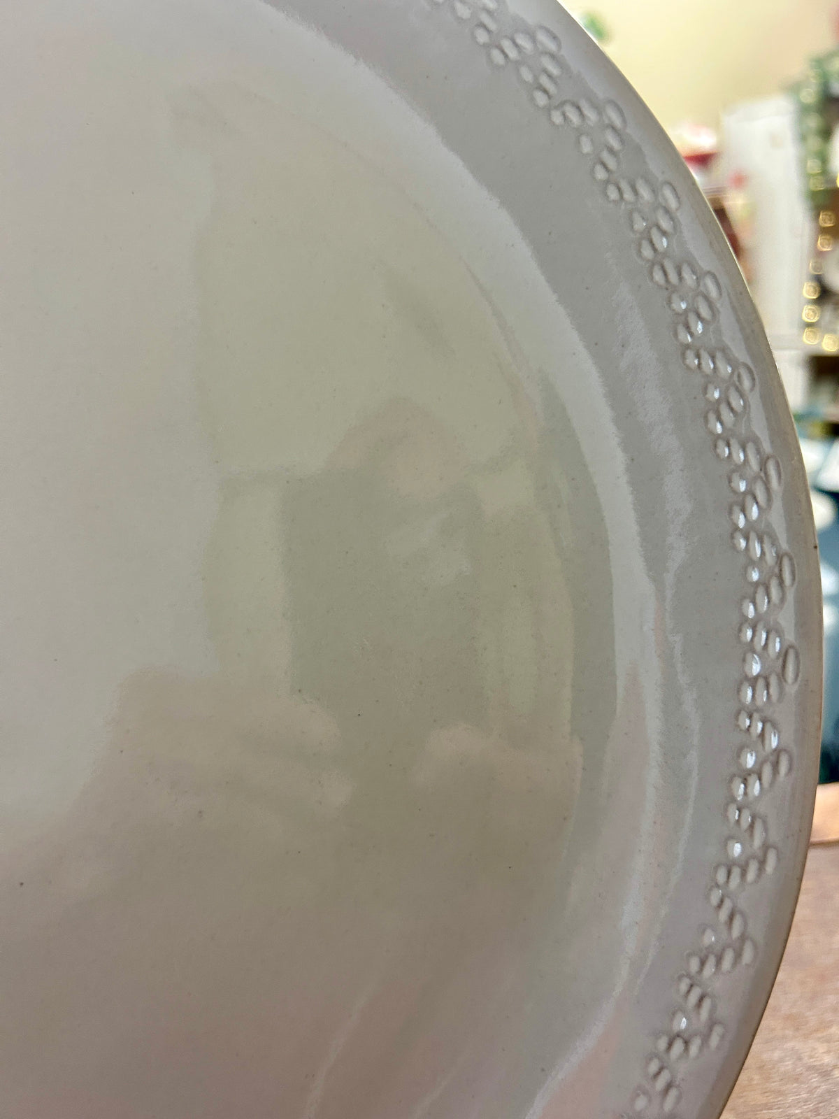 Cream Magnolia Hearth & Hand Platter, 13 1/2"
