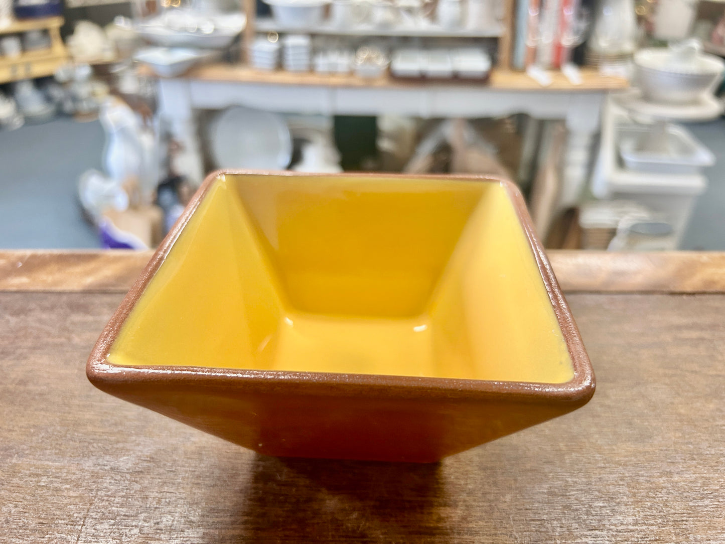 Orange Crate & Barrel Square Bowl Portugal, 5"