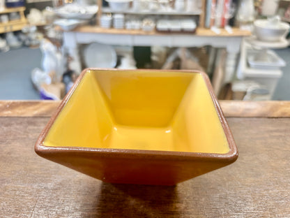 Orange Crate & Barrel Square Bowl Portugal, 5"