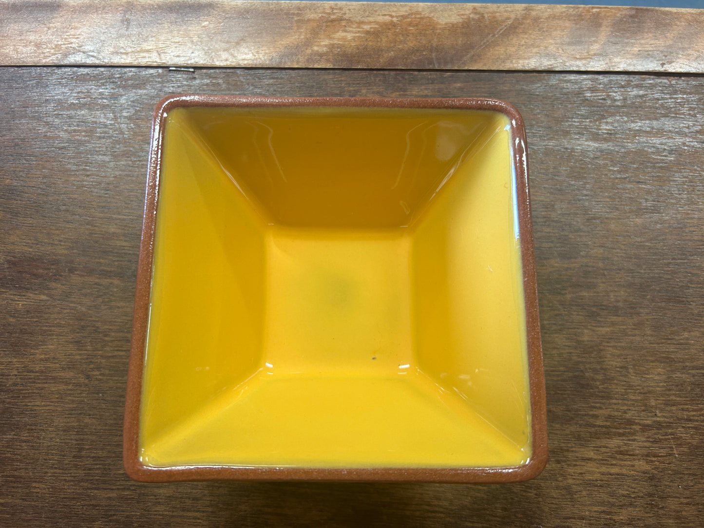 Orange Crate & Barrel Square Bowl Portugal, 5"