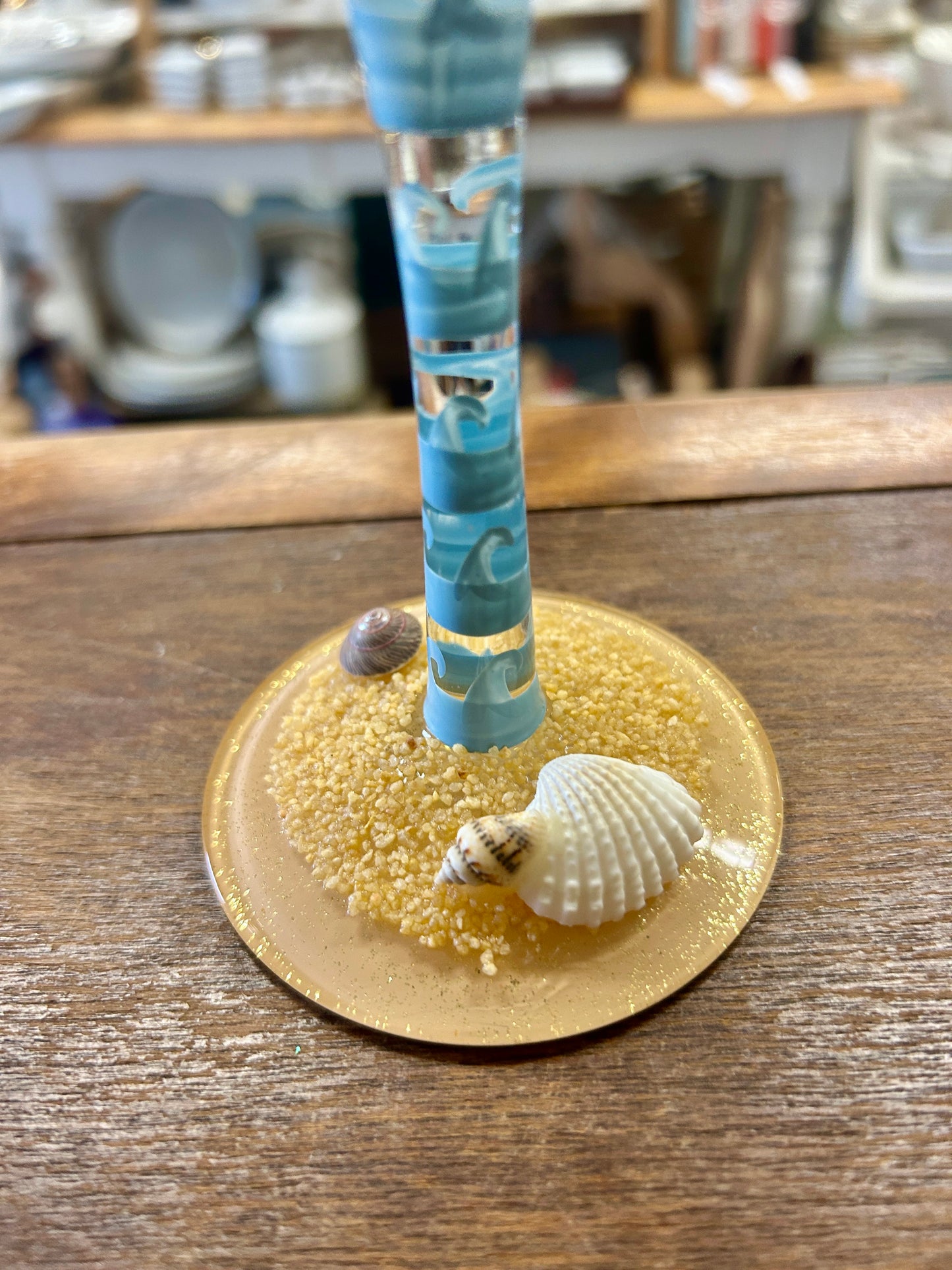 Beige & Blue Lolita NEW Beach Dreams Glass, 9"