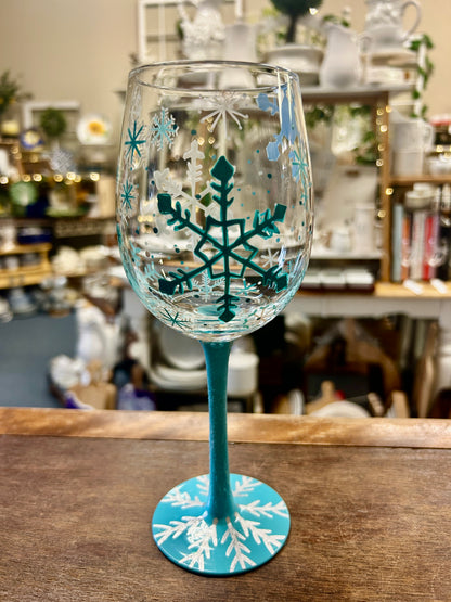Blue Lolita NEW Snowflake Glass, 9"