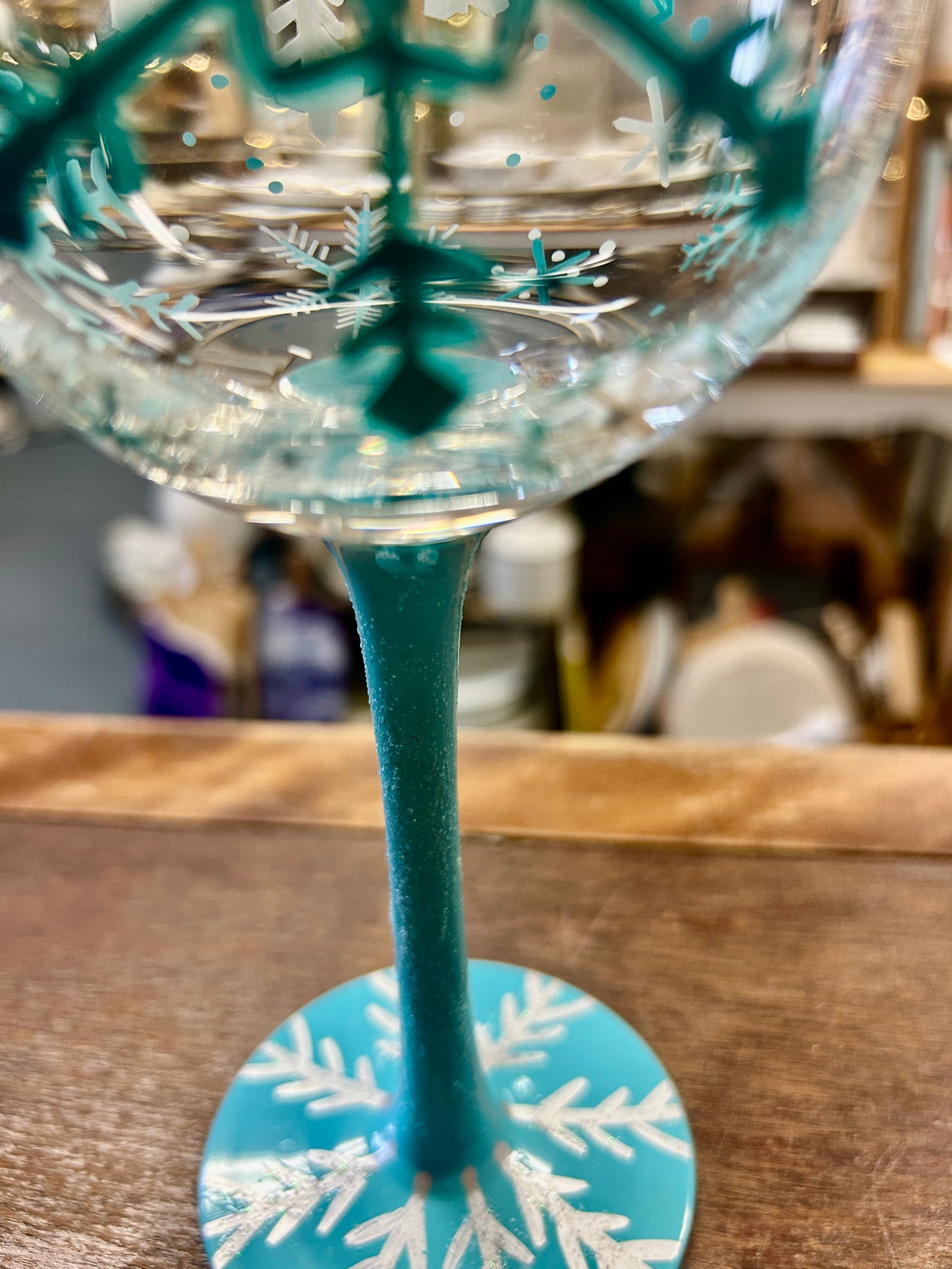Blue Lolita NEW Snowflake Glass, 9"