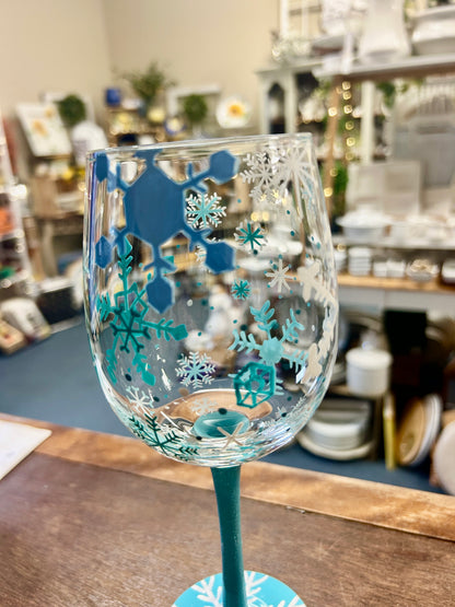 Blue Lolita NEW Snowflake Glass, 9"