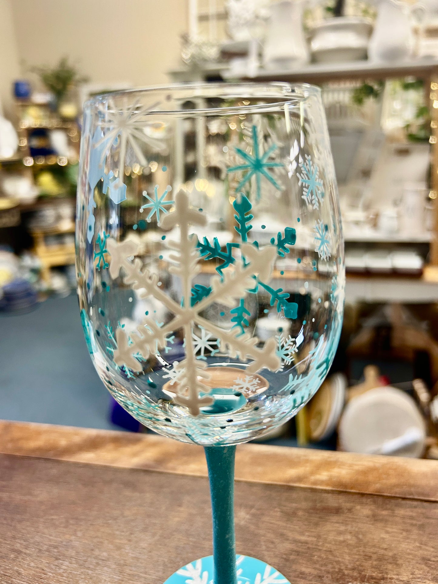 Blue Lolita NEW Snowflake Glass, 9"