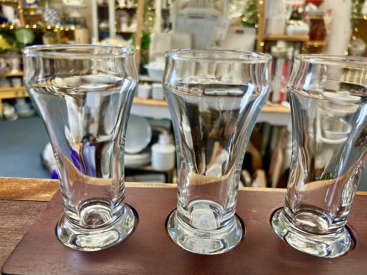 Clear  Beer Glasses & Board, 16"