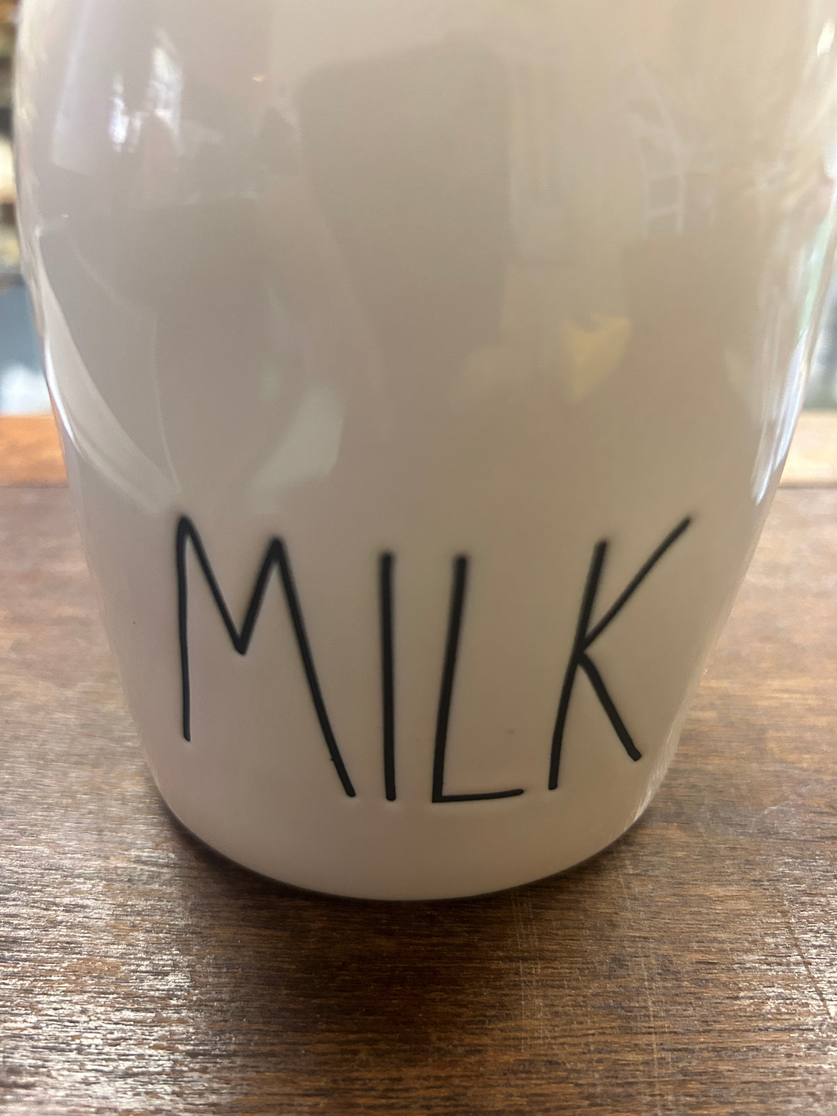 White Rae Dunn MILK Pitcher, 7"