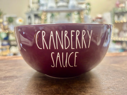 Cranberry Rae Dunn CRANBERRY SAUCE Bowl, 6"