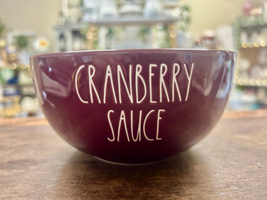 Cranberry Rae Dunn CRANBERRY SAUCE Bowl, 6"
