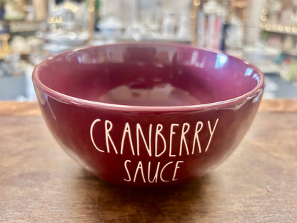Cranberry Rae Dunn CRANBERRY SAUCE Bowl, 6"