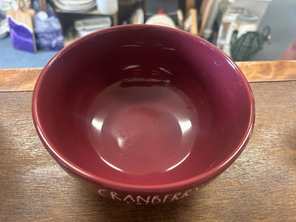 Cranberry Rae Dunn CRANBERRY SAUCE Bowl, 6"