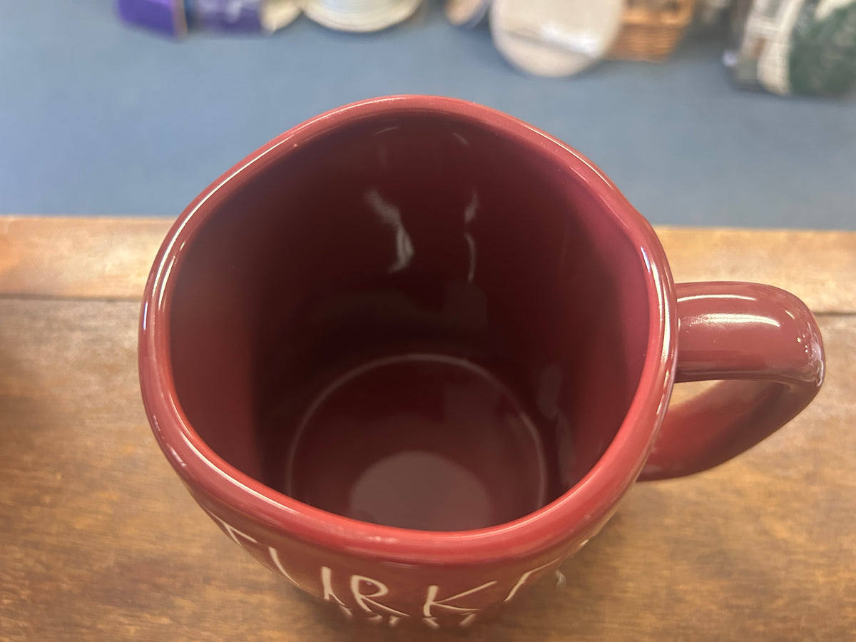 Cranberry Rae Dunn TURKEY DAY Mug, 4 3/4"