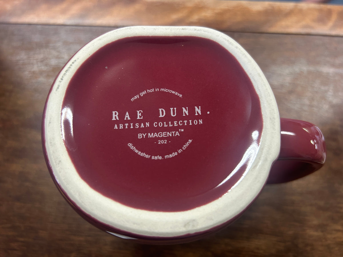 Cranberry Rae Dunn TURKEY DAY Mug, 4 3/4"