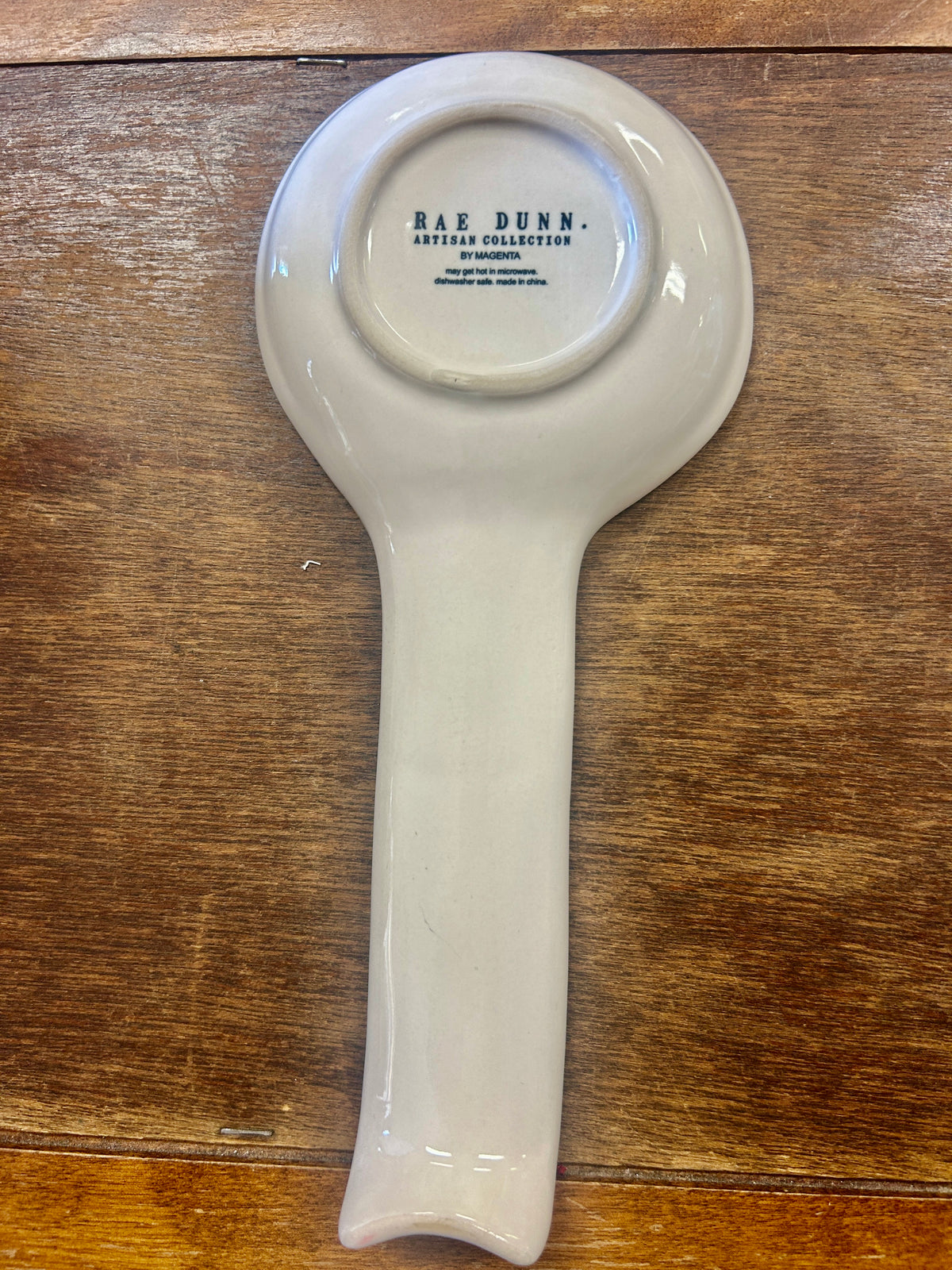 White Rae Dunn REST Spoon Rest, 10 1/2"