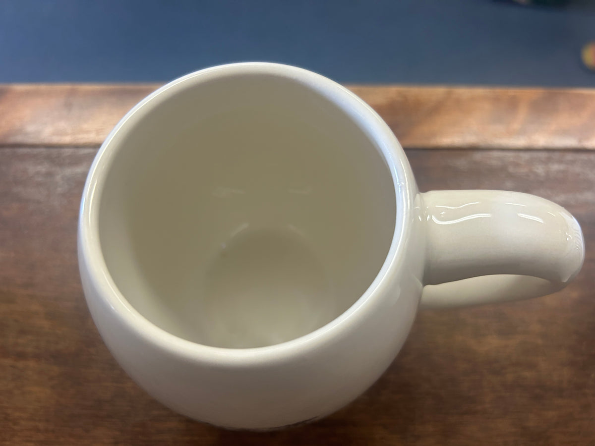 White Rae Dunn MOO Cow Mug, 4 1/2"