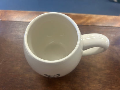 White Rae Dunn CLUCK Chicken Mug, 4 1/2"