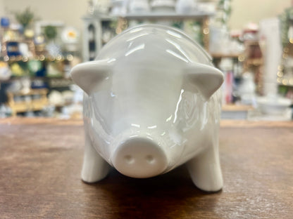 White Rae Dunn OINK Pig Canister, 9 1/2"