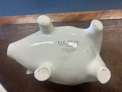 White Rae Dunn OINK Pig Canister, 9 1/2"