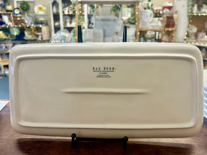White Rae Dunn COFFEE TEA Platter, 14"
