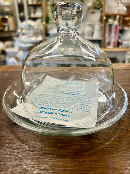 Clear Princess House Heritage Domed Plate, 6"