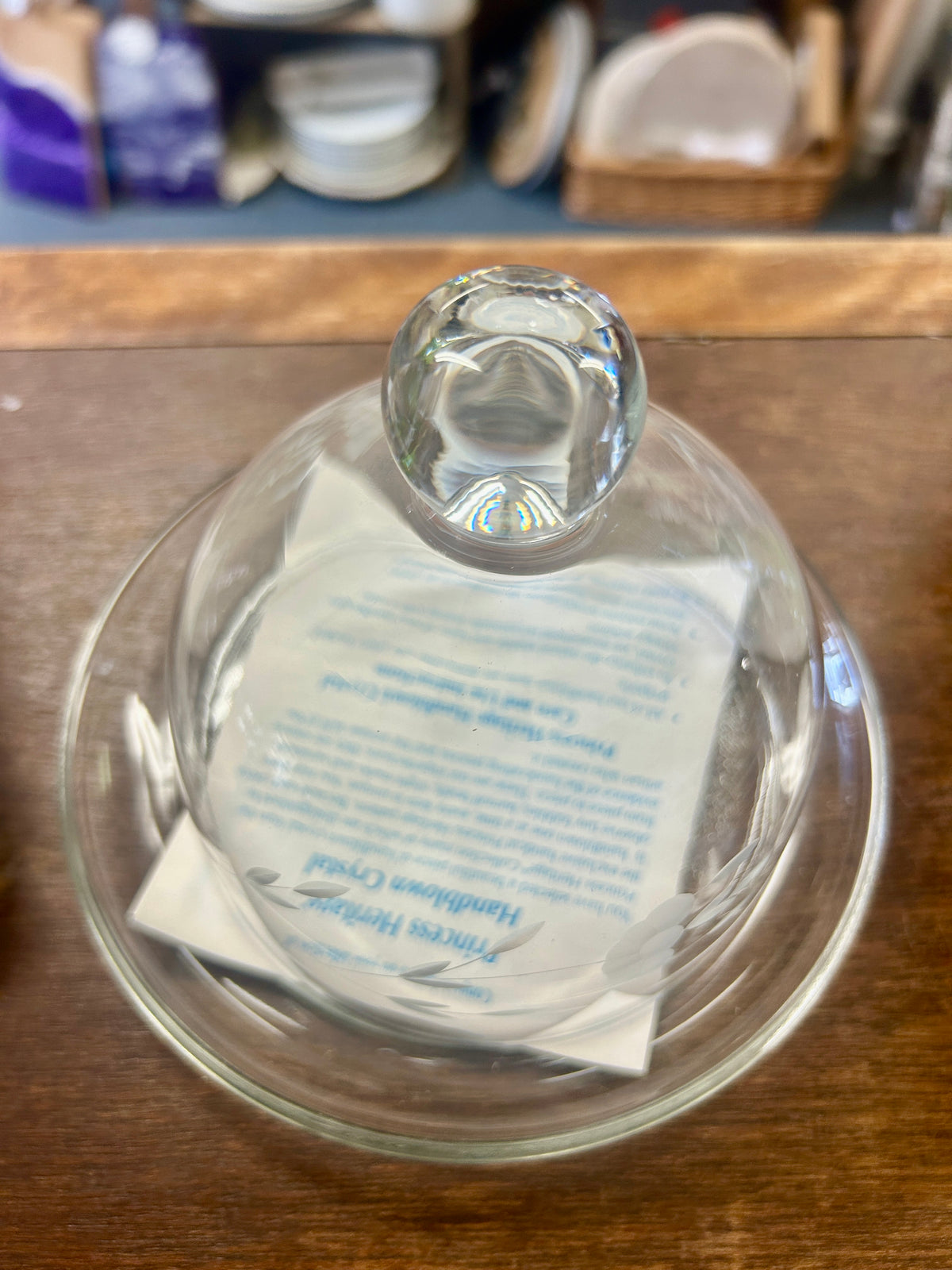 Clear Princess House Heritage Domed Plate, 6"