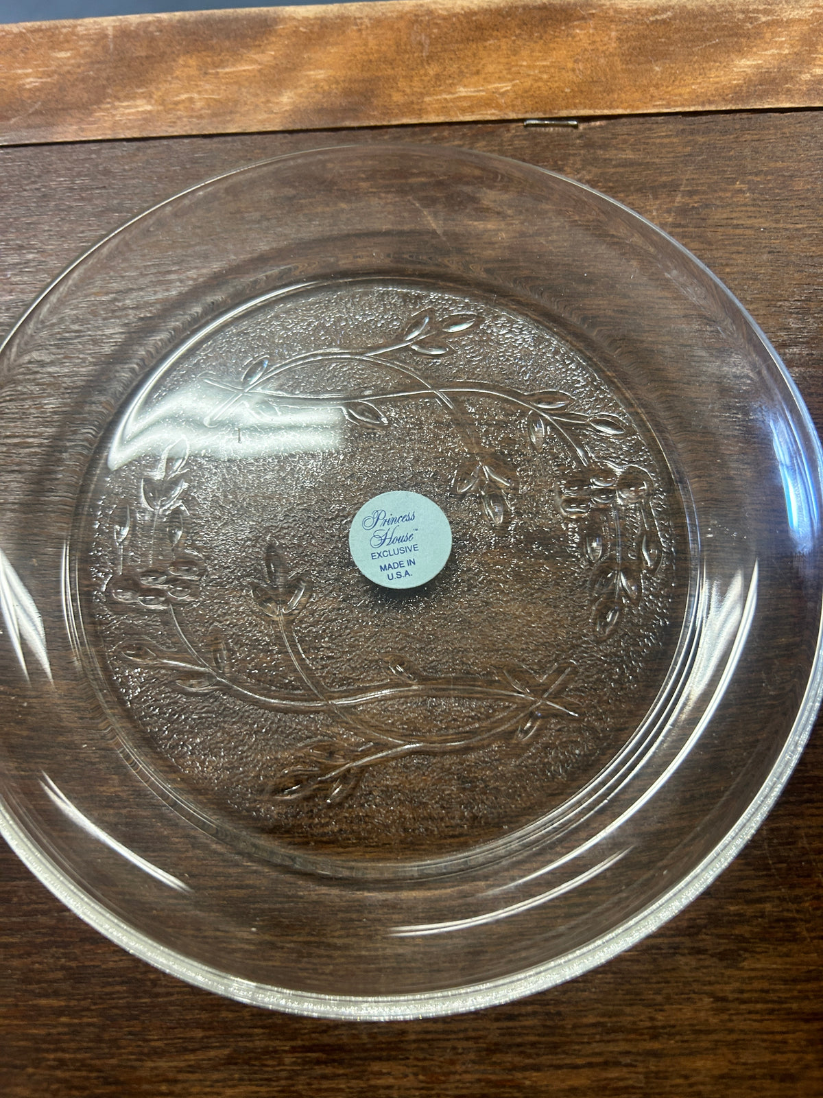 Clear Princess House Heritage Domed Plate, 6"