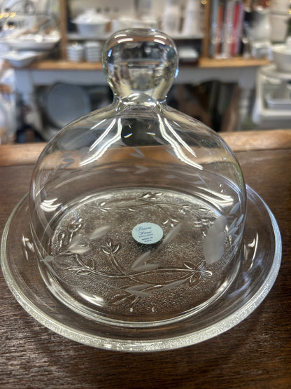 Clear Princess House Heritage Domed Plate, 6"