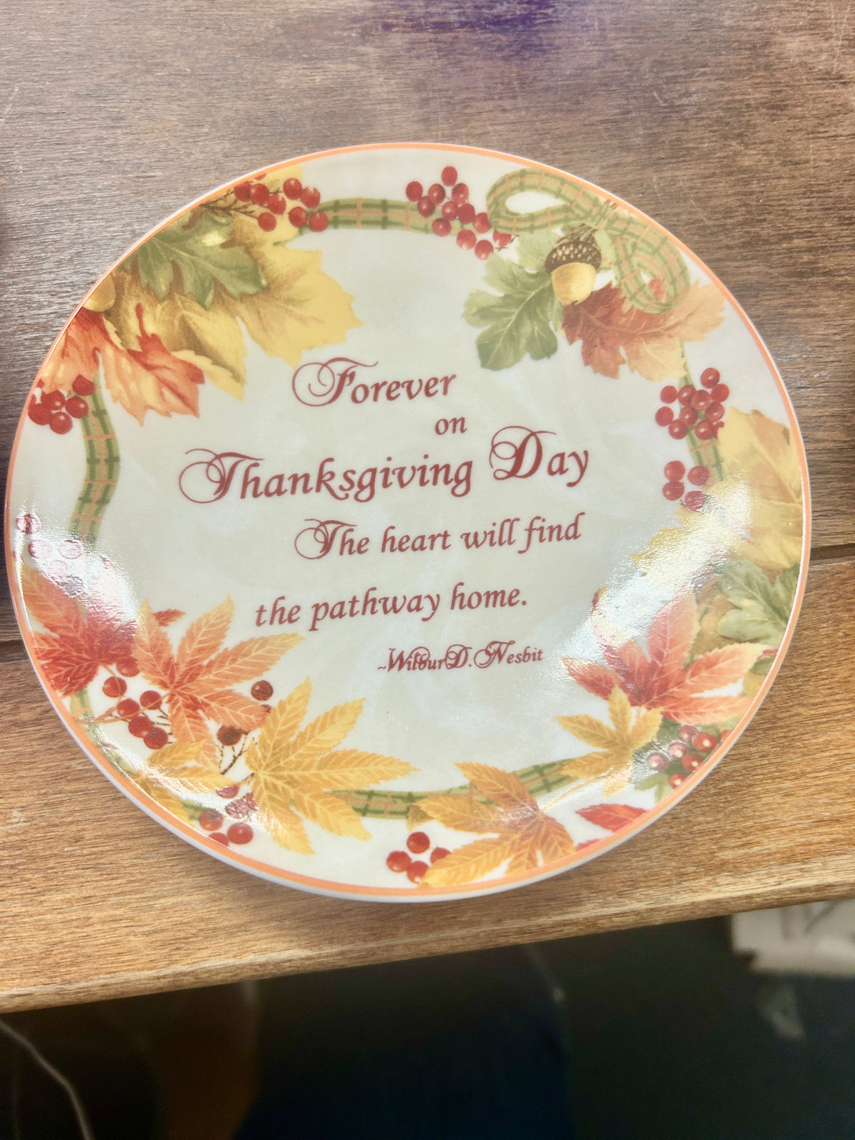 Multicolor 222 Fifth Autumn Celebration Plate, 6 1/4"