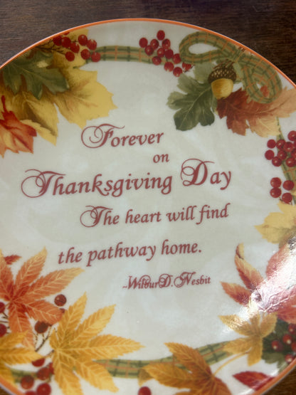 Multicolor 222 Fifth Autumn Celebration Plate, 6 1/4"
