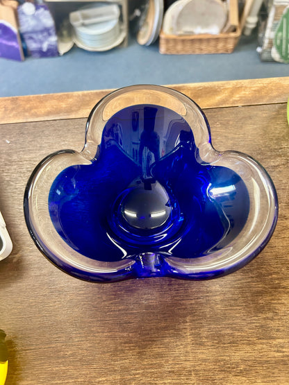 Blue  Cobalt Glass Bowl, 6"