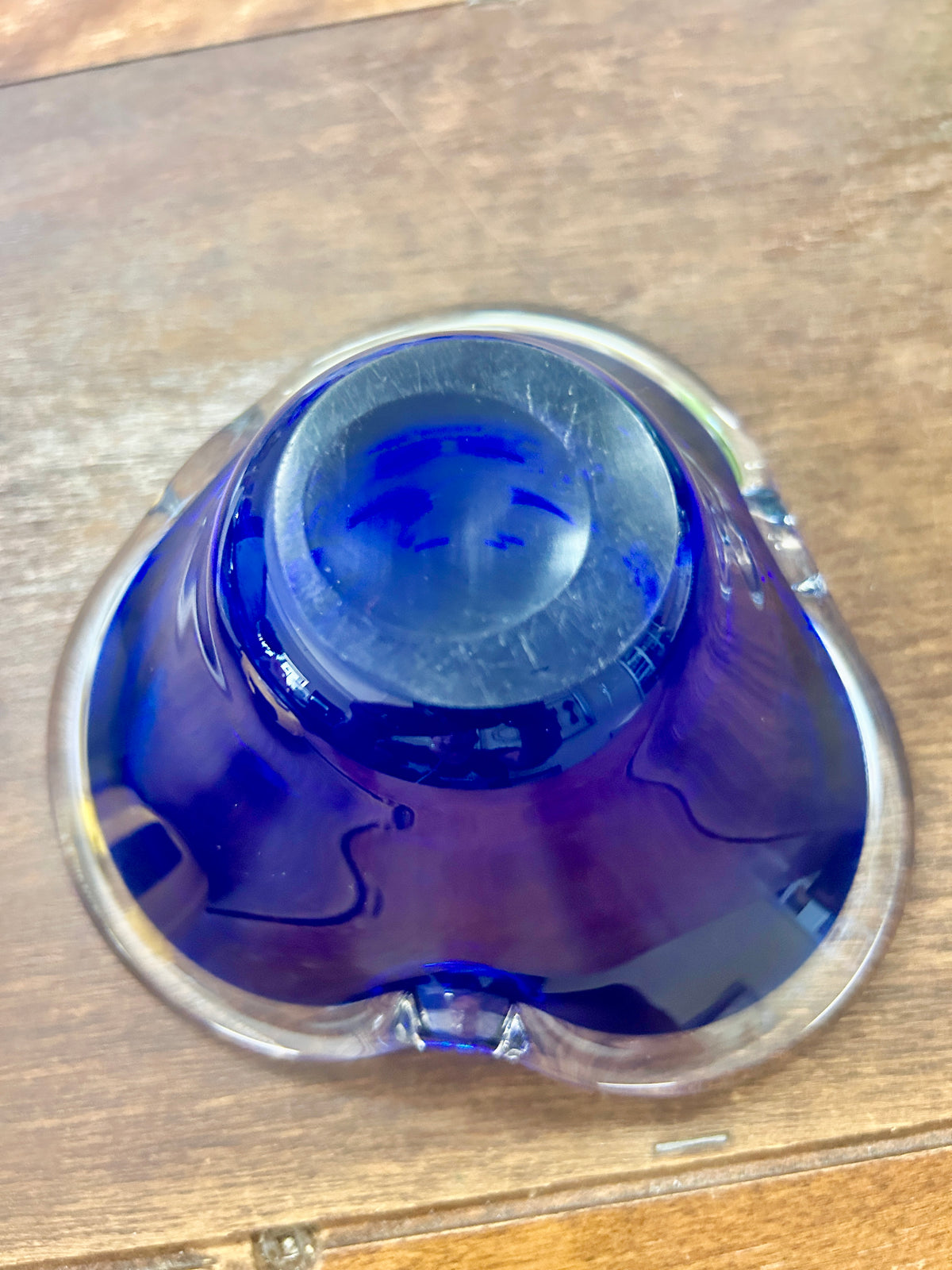 Blue  Cobalt Glass Bowl, 6"