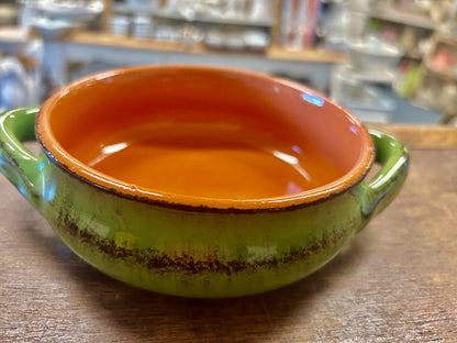 De Silva Green Bowl Handles Italy, 7"