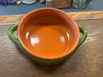 De Silva Green Bowl Handles Italy, 7"