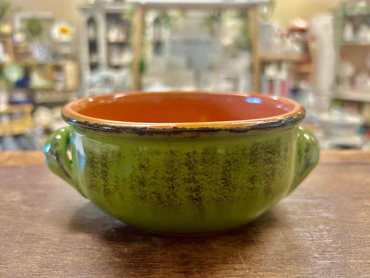 De Silva Green Bowl Handles Italy, 6 1/2"